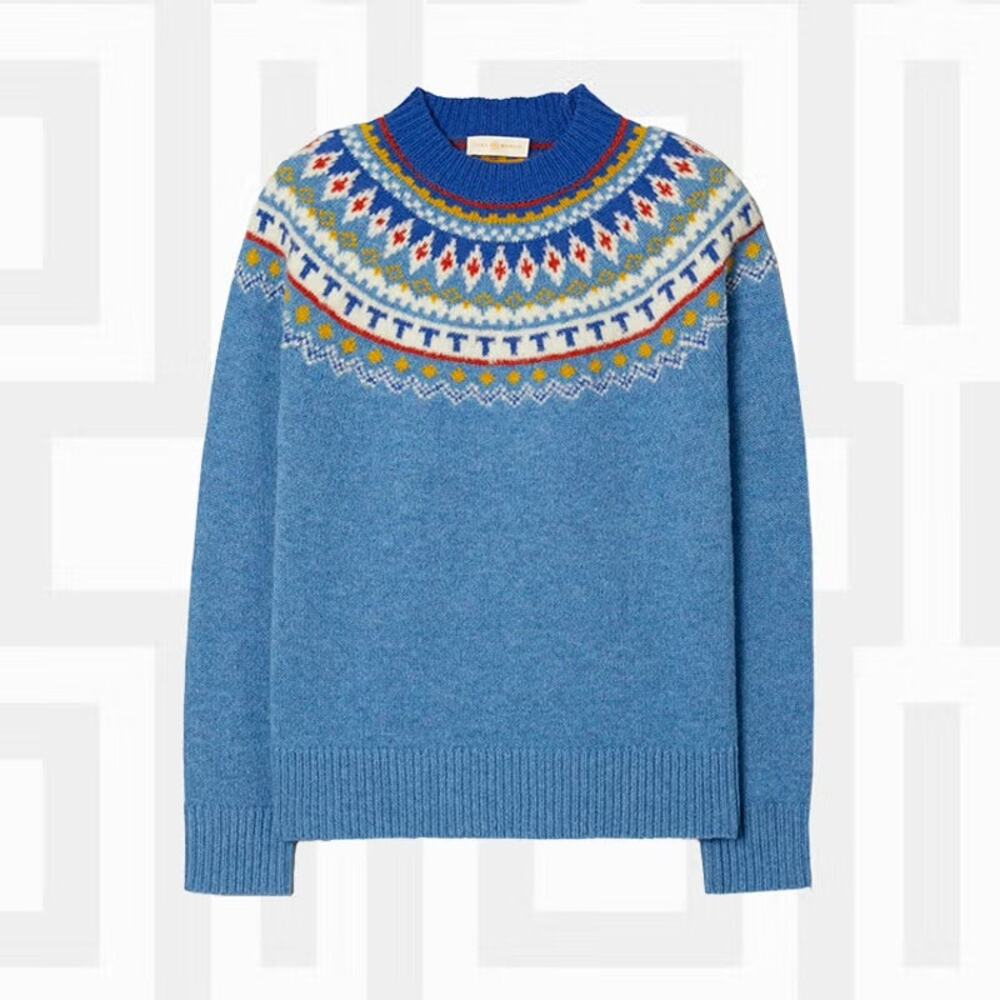Tory Burch Fair Isle Jacquard Wool Sweater
